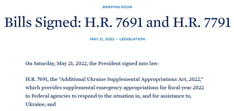 Байден затвердив допомогу Україні у&nbsp;розмірі 40 млрд доларів: на&nbsp;які цілі спрямують гроші