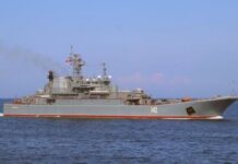 В Крыму уничтожили крупный десантный корабль «Новочеркасск» Черноморского флота РФ